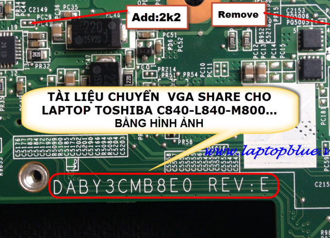 Tài liệu chuyển VGA Toshiba L840 C840 M800...DABY3CMB8E0 REW:E